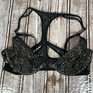 VICTORIA'S SECRET Women's 32C Unlined Demi Black Underwire Lace Bra NWT NEW